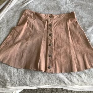 Forever 21 Faux Blush Suede Skirt